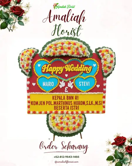 Papan Bunga Pernikahan Taman Mini Indonesia Indah